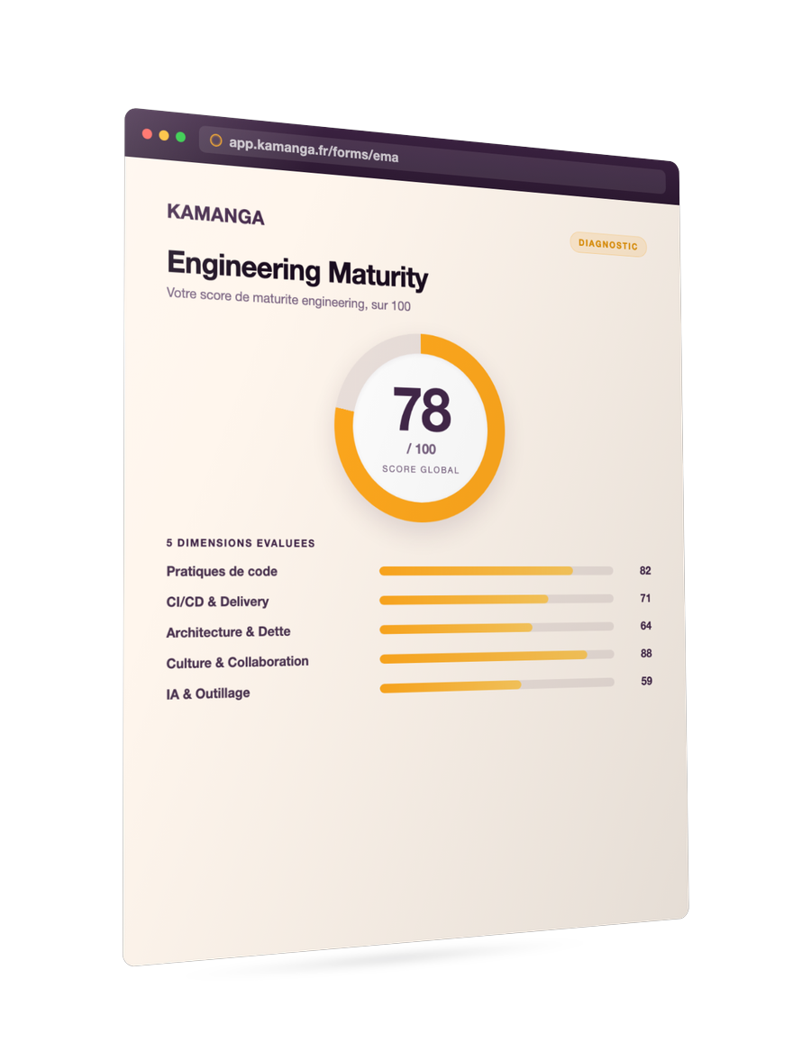 Engineering Maturity Self-Assessment, aperçu du diagnostic en ligne